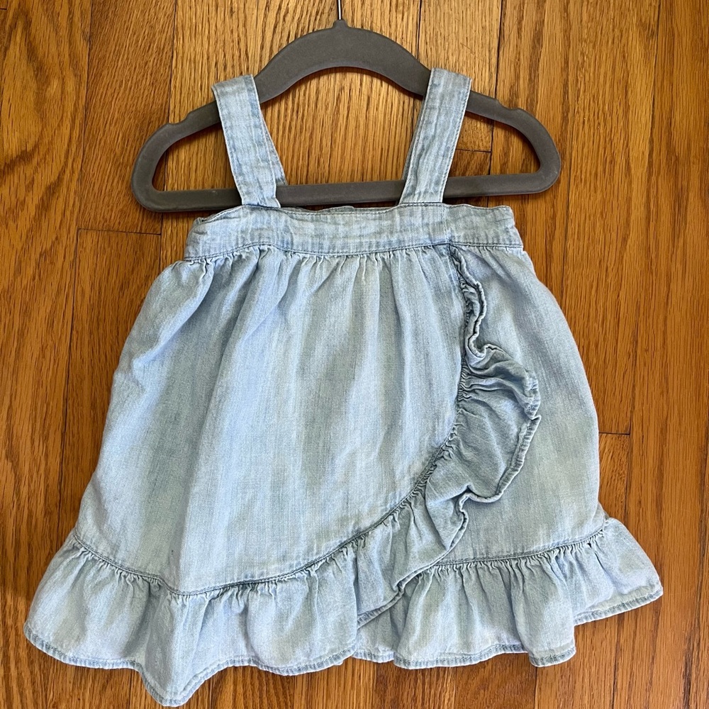 Baby Gap Denim Ruffle Dress - Light Wash